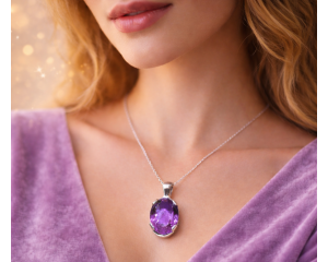 Ametüst hõberipats 925; 12g