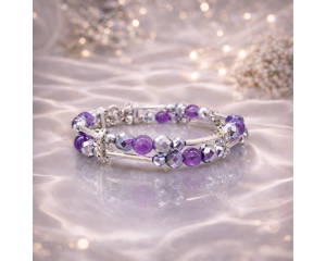 Ametüst Hematiit käevõru