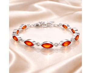 Karneool käekett; Hõbe 925; 11,3g