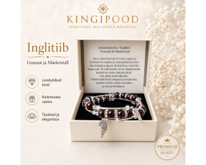 Disainkäevõru "Inglitiib" - Granaat & Mäekristall