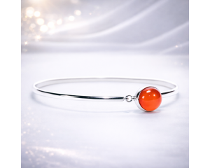 Karneool käevõru; Hõbe 925; 11,5g