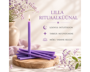 Lilla rituaalküünal;  Sisemise tarkuse ja vaimse selguse kandja