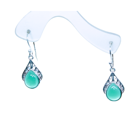 Roheline Oonüks disain hõbekõrvarõngad 925; 4,0g