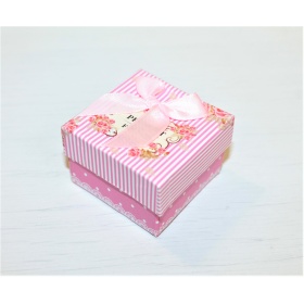 Kinkekarp sõrmusele "Present for You" roosa 5*5*3cm