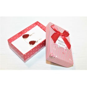 Kinkekarp "Present for You" kõrvarõngastele/ripatsile/sõrmusele punane 8*5*2,5cm