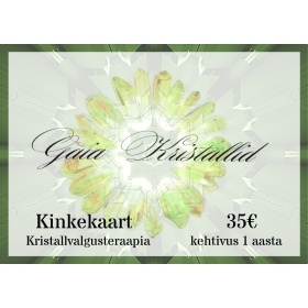 Kristallvalgusteraapia kinkekaart 35€