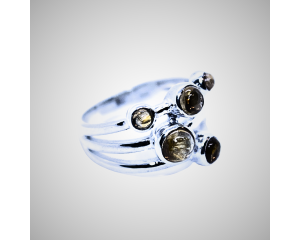 Kollane Turmaliin hõbesõrmus 925; 4,8g