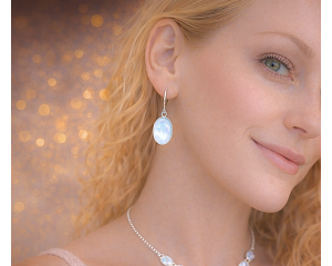 Kuukivi kõrvarõngad; Hõbe 925; 6,0g