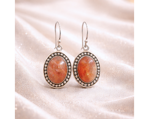 Päikesekivi kõrvarõngad; Hõbe 925; 8,2g