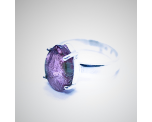 Roosa Turmaliin hõbesõrmus 925; 3,9g