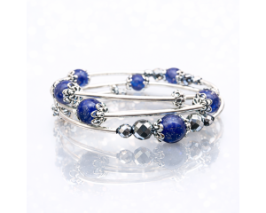 Disainkäevõru "Elegant"  Lapis Lazuli & Hematiit