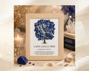  Pildiraamis kristallipuu Lapis Lazuli