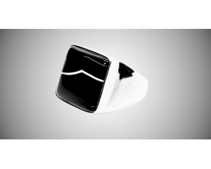 Must Ahhaat hõbesõrmus 925; 20,1g; 