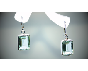 Prasioliit Hõbe 925 kõrvarõngad 9g