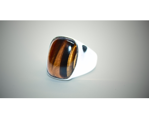 Tiigrisilm hõbesõrmus 925; 19,0g